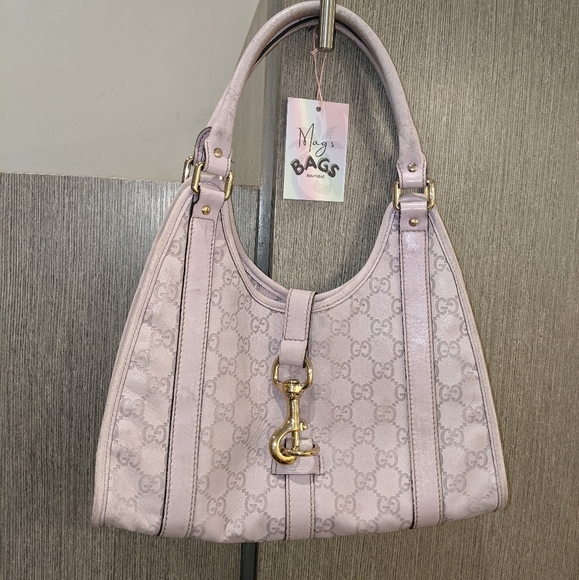 Gucci: Lavender Jackie Guccissima Monogram Suede Bag (RARE) - Picture 4 of 15